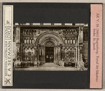Vorschaubild Regensburg: St. Jacob, Portal (Seestern-Nr. 1661, Reihe AK V: Die drei ersten Jahrhunderte deutscher Baukunst (950-1250)) 